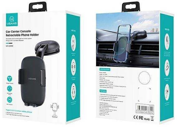 USAMS Car Mount for Dashboard/Windshield juodos spalvos ZJ063ZJ01 (US-ZJ063)