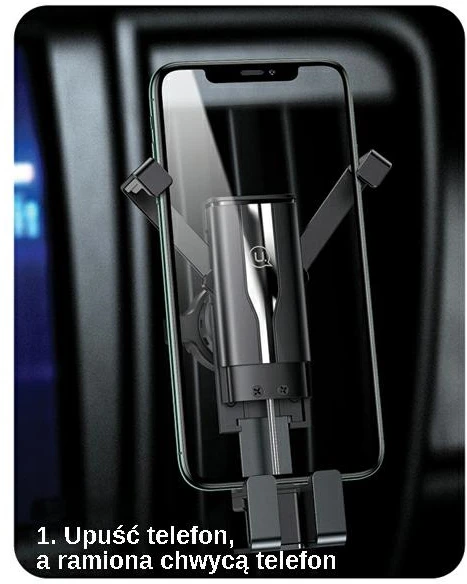 USAMS Gravity Holder for Ventilation Grille juodos spalvos ZJ058ZJ01 (US-ZJ058)