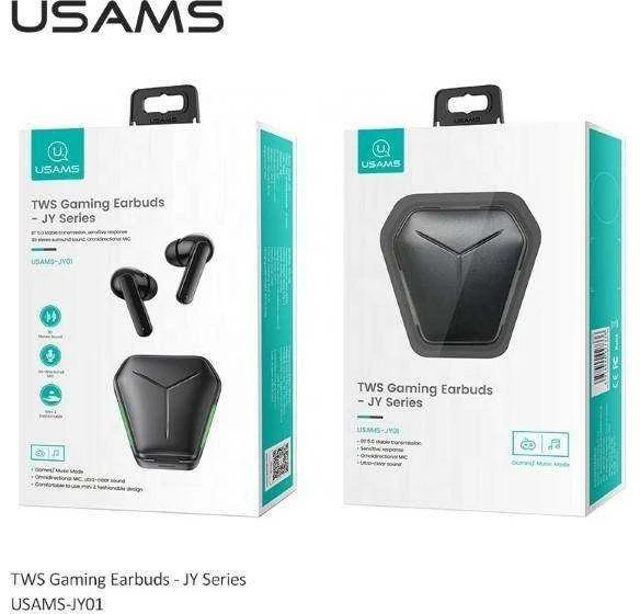 Belaidės žaidimų ausinės Usams JY01 TWS, Juodos
