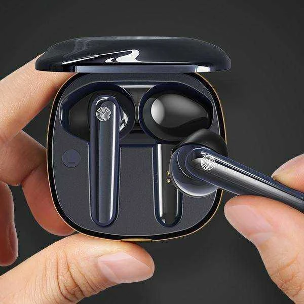 USAMS Belaidės Bluetooth ausinės 5.0 TWS SD series mėlynos spalvos BHUSD02