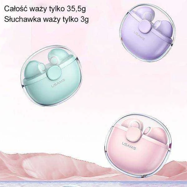 Ausinės Usams BU12 TWS, rožinė