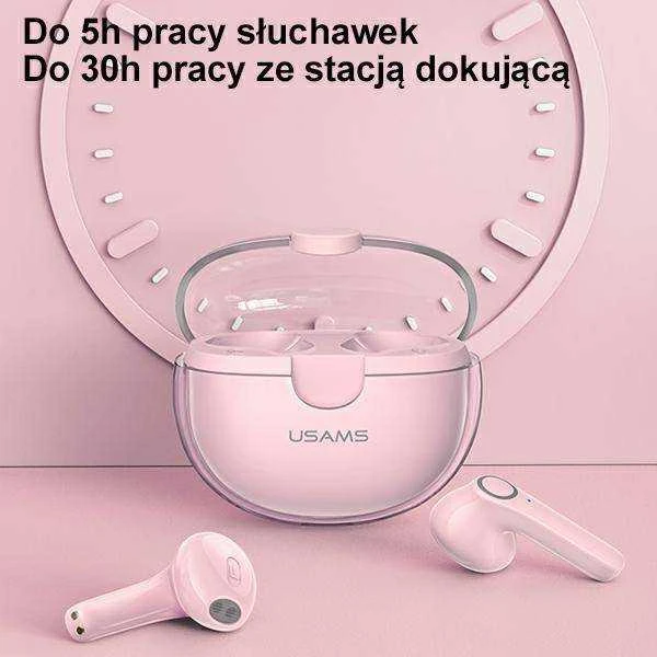Ausinės Usams BU12 TWS, rožinė