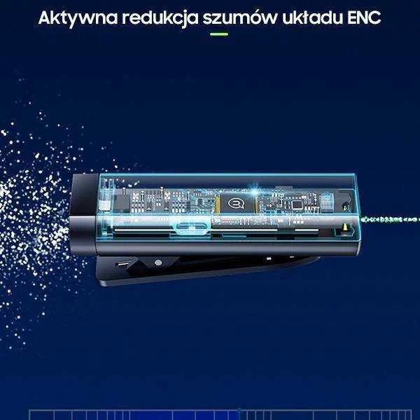 USAMS belaidis prisegamas mikrofonas ENC 2.4G Lightning ZB244MKF01 (US-ZB244)