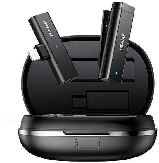 USAMS belaidis prisegamas mikrofonas ENC 2.4G Lightning ZB244MKF01 (US-ZB244)