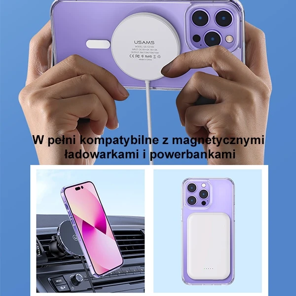 USAMS BH801 Ice-Magnet dėklas telefonui iPhone 14max