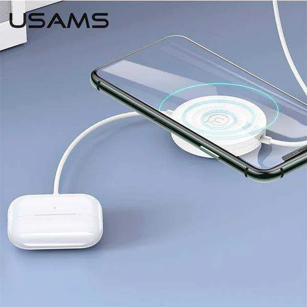 USAMS belaidis įkroviklis US-CC096 10W su kabeliu lightning juodos spalvos CC96WH01