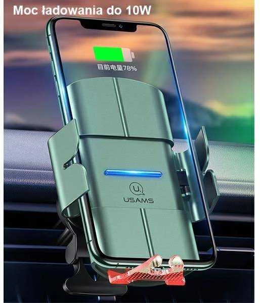 USAMS indukcinis laikiklis US-CD133 10W automatinis ventiliacijos grotelėms juodos spalvos CD133ZJ01