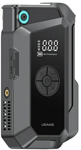 USAMS Jumpstarter Powerbank 8000mAh + built-in flashlight juodos spalvos ZB287