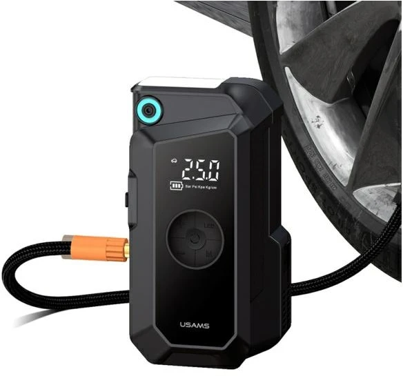 USAMS Jumpstarter Powerbank 8000mAh + built-in flashlight juodos spalvos ZB287