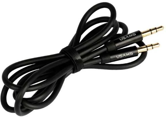 USAMS Adapteris audio jack 3,5m - 3,5m 1m juodos spalvos YP101 (YP-01)