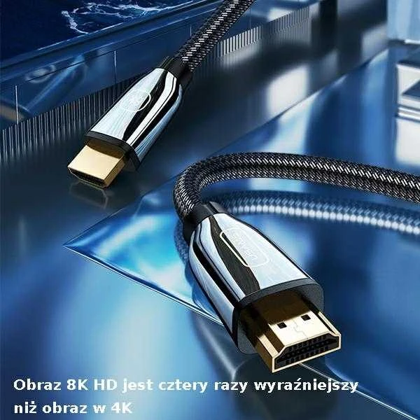 USAMS U67 HDMI-HDMI 8K Ultra HD kabelis 3m, juodas