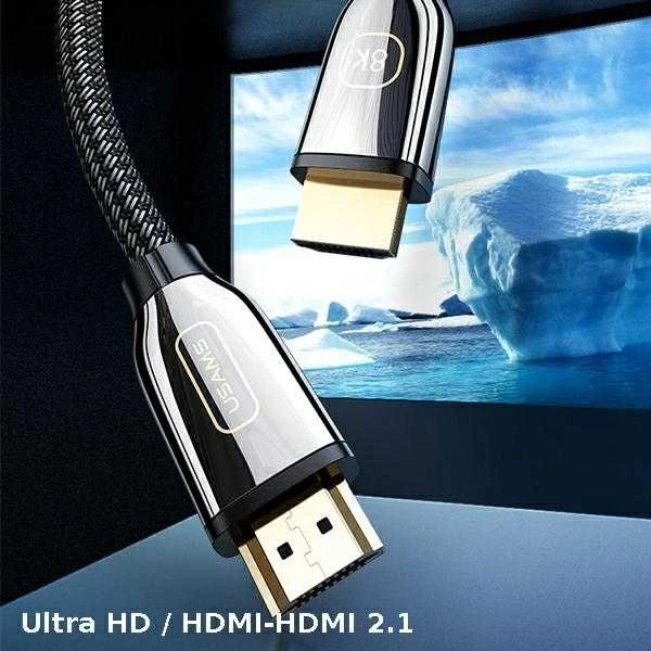 USAMS HDMI kabelis su 8K metaline jungtimi