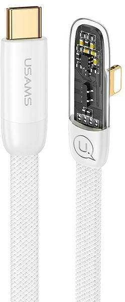 USAMS kampinis USB-C kabelis su „Lightning PD 20W“ greito įkrovimo „Iceflake“ serijos 1,2 m baltas SJ583USB02