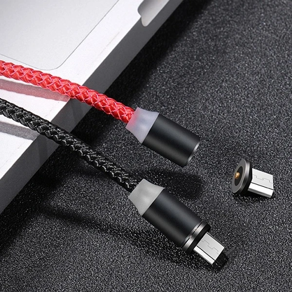 USAMS U-Sure magnetinis microUSB kabelis 1m 2.1A pintas raudonas SJ294USB02 (US-SJ294)