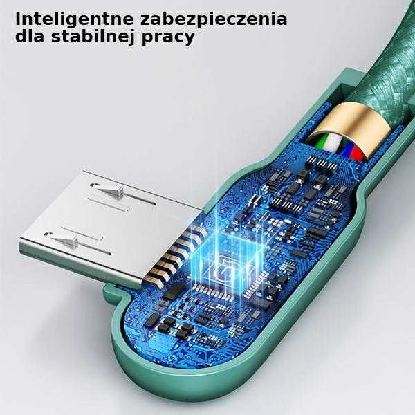 USAMS U57 Angled Kabelis MicroUSB 1.2m 2A žalios spalvos SJ458USB02 (US-SJ458)
