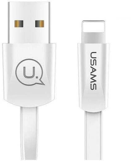 USAMS U2 Flat kabelis Lightning 1.2m baltas SJ199IP02 iPhone 5/6/7/8/X (US-SJ199)
