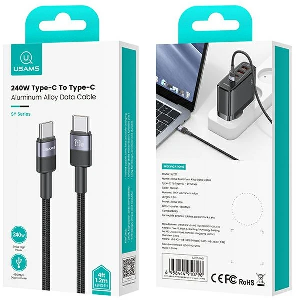 USAMS SY serijos 240W PD tipo C iki C tipo