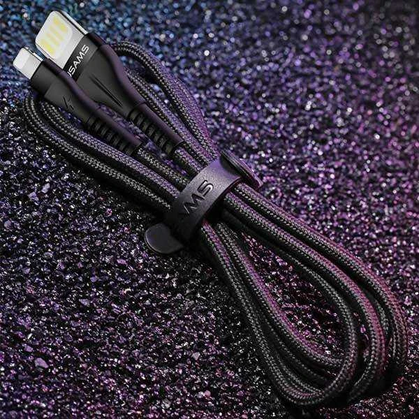 USAMS Kabelis pintas U33 lightning 1,2m2A Fast Charging rožinės spalvos SJ360USB03 (US-SJ360)