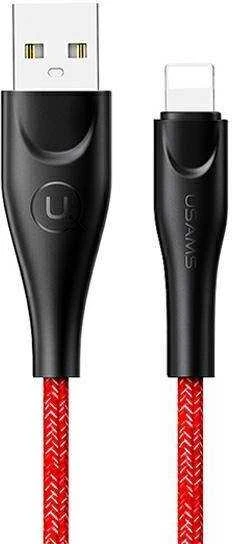 USAMS pintas U41 „Lightning“ laidas 1m 2A raudonas SJ391USB02 (US-SJ391) greito įkrovimo
