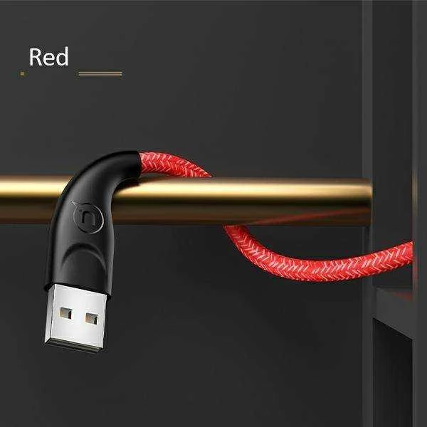 USAMS pintas kabelis U41 Lightning 3m 2A raudonas SJ397USB02 (US-SJ397) greito įkrovimo
