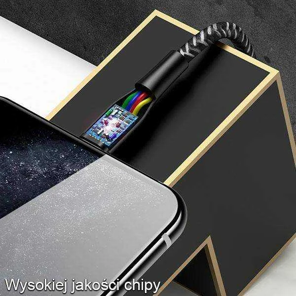 USAMS pintas kabelis U41 Lightning 3m 2A raudonas SJ397USB02 (US-SJ397) greito įkrovimo