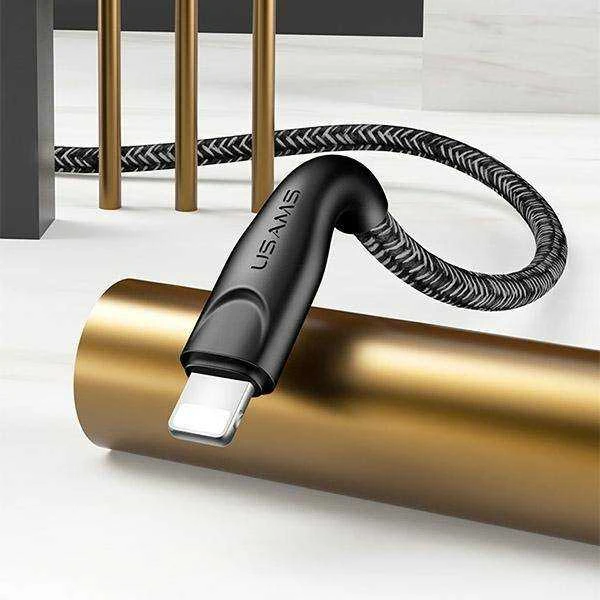 USAMS pintas kabelis U41 Lightning 3m 2A raudonas SJ397USB02 (US-SJ397) greito įkrovimo