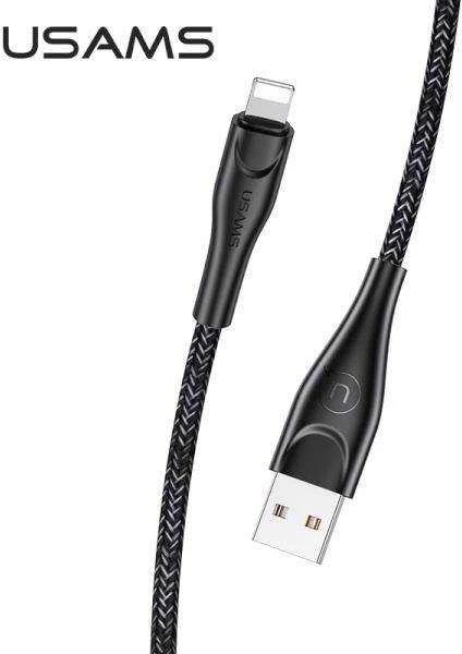 USAMS Braided U41 Lightning Kabelis 3m 2A juodos spalvos SJ397USB01 (US-SJ397) Fast Charge