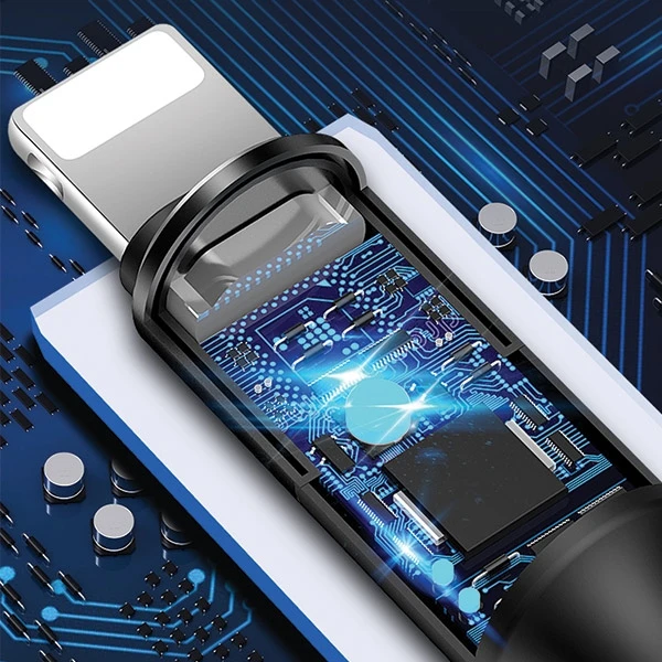 USAMS Braided U5 3-in-1 Kabelis 1.5m 2A juodos spalvos (Lightning/microUSB/USB-C) SJ2193IN101 (US-SJ219)