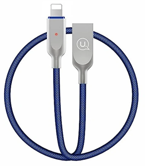 USAMS Power-off U-Sun Lightning Kabelis mėlynas 1.9m IPYSUSB202 (US-SJ170)