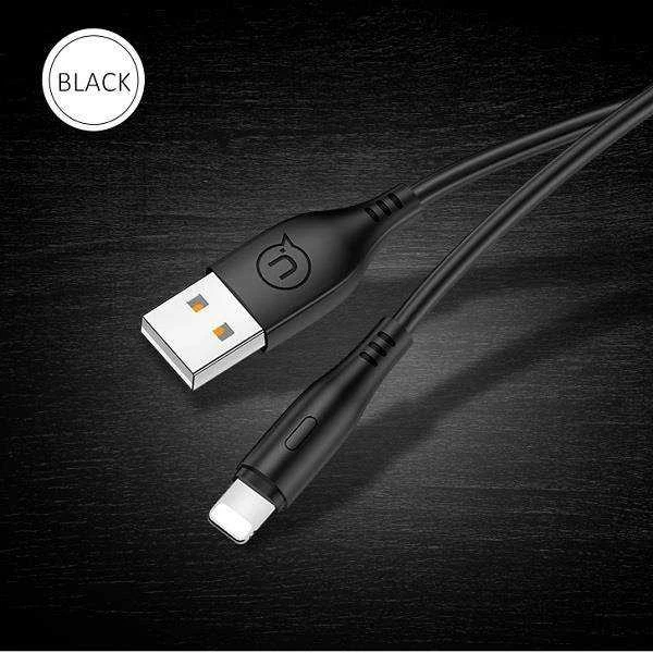 USAMS U18 Lightning 2A Fast Charge Kabelis 1m juodos spalvos SJ266USB01 (US-SJ266)