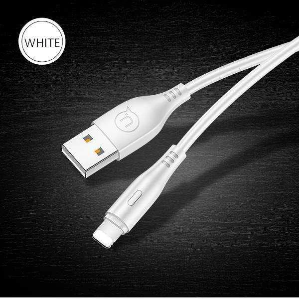 USAMS U18 „Lightning“ 2A greito įkrovimo kabelis 1m baltas SJ266USB02 (US-SJ266)