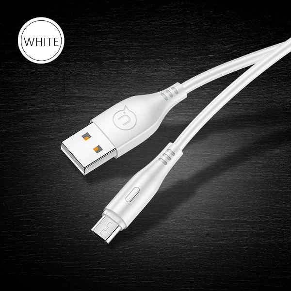 USAMS U18 microUSB 2A Fast Charge Kabelis 1m baltos spalvos SJ268USB02 (US-SJ268)