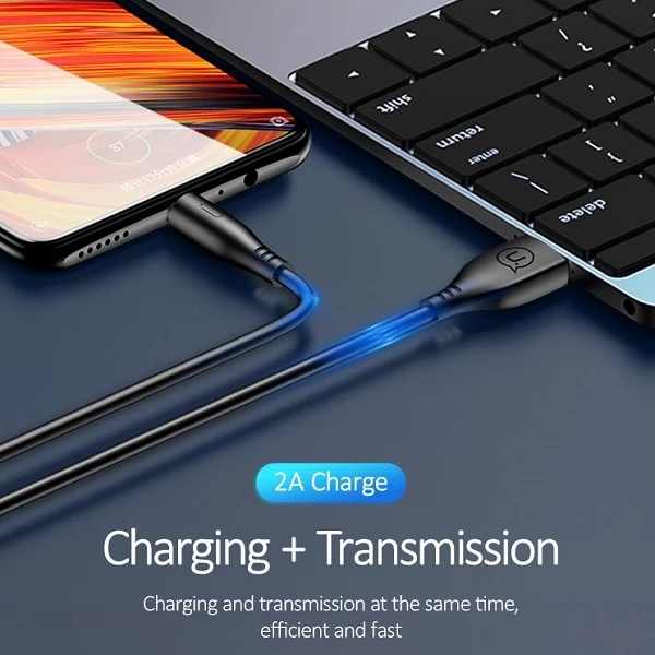 USAMS U18 microUSB 2A Fast Charge Kabelis 1m juodos spalvos SJ268USB01 (US-SJ268)Zapytaj ChatGPT