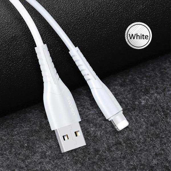 USAMS U35 Lightning kabelis 2A greito įkrovimo 1m baltas SJ364USB02 (US-SJ364)