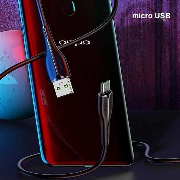 USAMS CABLE U38 MICROUSB 4A GREITAS ĮKROVIMAS OPPO 1M Baltas