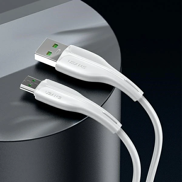 USAMS CABLE U38 MICROUSB 4A GREITAS ĮKROVIMAS OPPO 1M Baltas