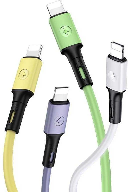 USAMS U52 Lightning 2A greito įkrovimo kabelis 1m violetinis SJ434USB04 (US-SJ434)