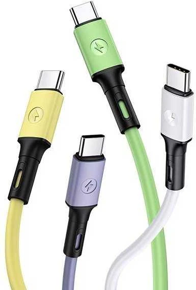 USAMS U52 USB-C 2A Fast Charge Kabelis 1m violetinės spalvos SJ436USB04 (US-SJ436)