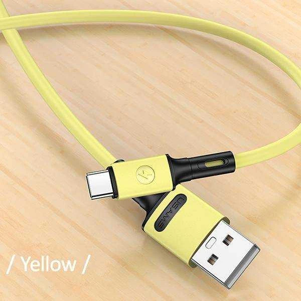 USAMS U52 USB-C 2A greito įkrovimo kabelis 1m geltonas SJ436USB03 (US-SJ436)
