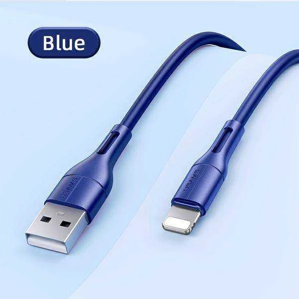 USAMS U68 Lightning 2A greito įkrovimo 1m mėlynas SJ500USB03 (US-SJ500)