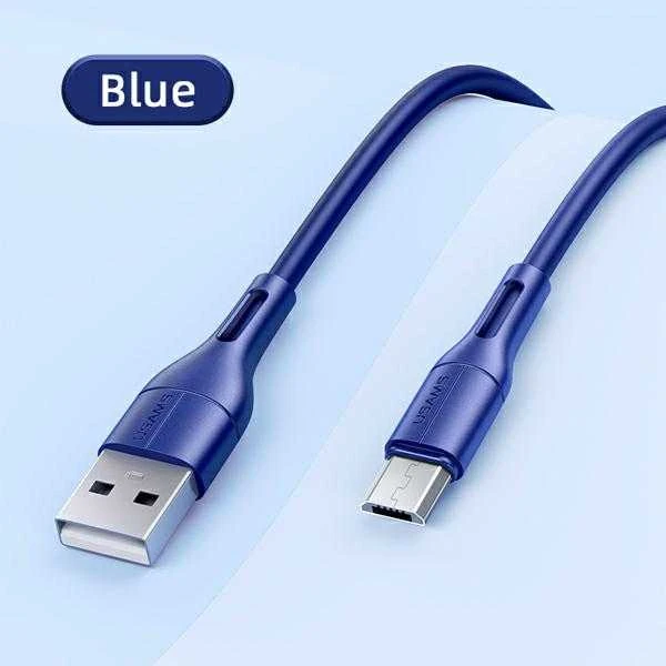 USAMS U68 microUSB 2A greito įkrovimo 1m mėlynas SJ502USB03 (US-SJ502)