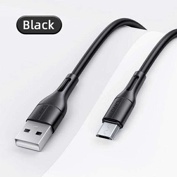 USAMS U68 microUSB 2A Fast Charge 1m juodos spalvos SJ502USB01 (US-SJ502)