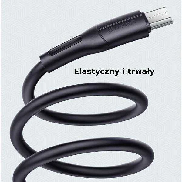 USAMS U68 microUSB 2A Fast Charge 1m juodos spalvos SJ502USB01 (US-SJ502)