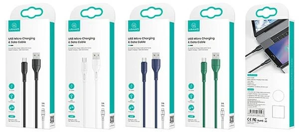USAMS U68 microUSB 2A greito įkrovimo 1m mėlynas SJ502USB03 (US-SJ502)