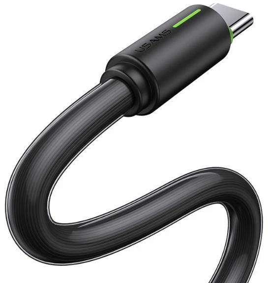 USAMS Kabelis USB-C 3A YU Series 1mUSB-C/USB-C juodos spalvos SJ732USB01 (US-SJ732 )