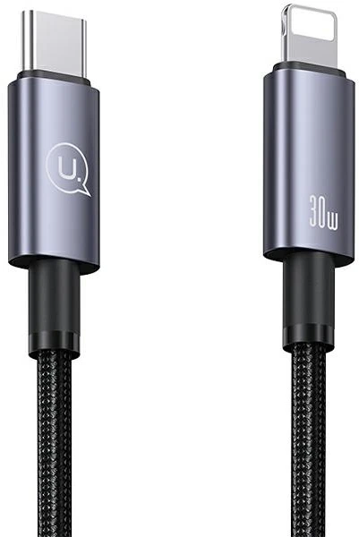 USAMS USB-C į Lightning kabelis 30W 1.2m greito įkrovimo plienas/tamsus SJ662USB01 (US-SJ662)