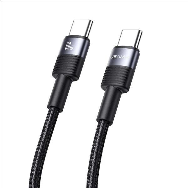 USAMS kabelis USB-C į USB-C komplektas 30vnt 3A 1.2m pintas SJ724ZJ01 (US-SJ724)