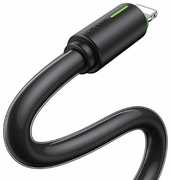 USAMS USB-C/Lightning Kabelis 1m SJ73530W juodos spalvos YU Series SJ735USB01 (US-SJ735)