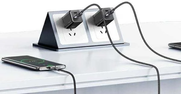 USAMS Kabelis USB į USB-C 3A 1.2m greito įkrovimo plienas/tamsus SJ718USBSG01 (US-SJ718)