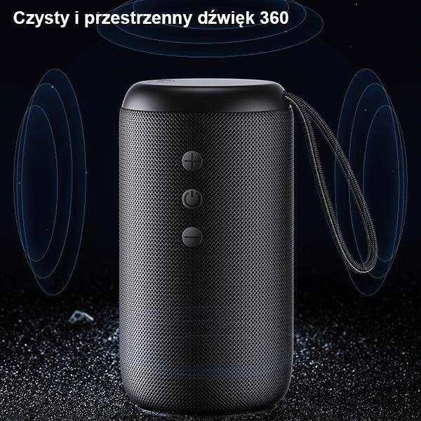 USAMS YC Series Bluetooth 5.0 10W waterproof wireless kolonėlė with lanyard juodos spalvos YC01